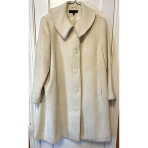 Vintage Collection Harve Benard Womens White Cream Wool & Alpaca Swing Coat 18W